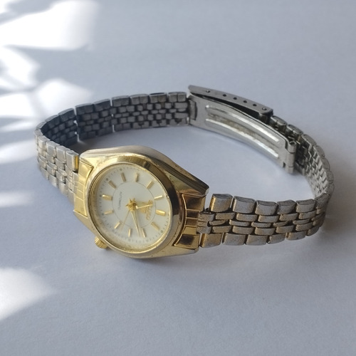 Reloj Seiko Original Automático Dama Dorado Y Plateado