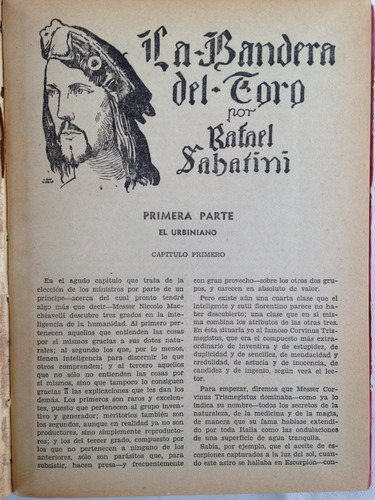 Bandera Toro Rafael Sabatini Ed Molino 1942 Ilustra Longoria (Usado)