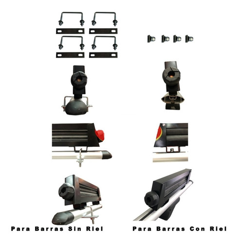 Imagen 4 de 7 de Porta Esquies Ski 2 Pares 1 Tabla Snowboard 39cm Llave Hierr