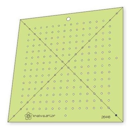 Imagem 1 de 5 de Bordado Sashiko - Gabarito Furos - 1 Cm - 26448