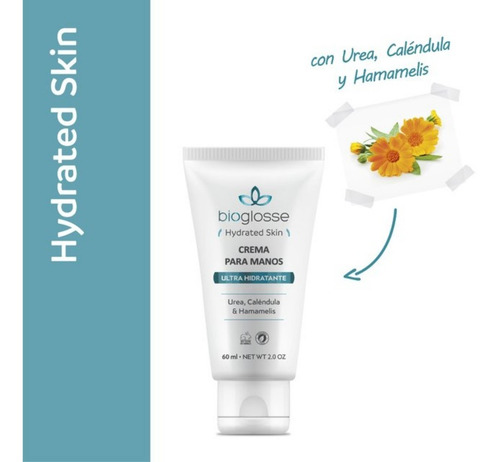 Imagen 2 de 4 de Crema Bioglosse Para Manos Ultra Hidratante 60ml