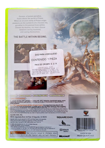 Final Fantasy 13 Xbox 360 Nuevo * Mundo Abierto Vg *