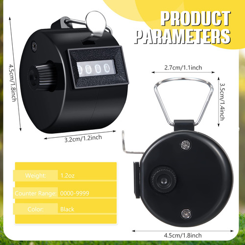 Pack 6 Contadores De Golpe Mecanico 4 Digitos Para Golf - A