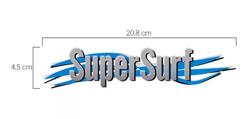 3 Adesivos Saveiro Super Surf Cinza