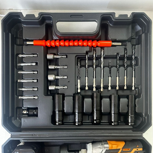 Parafusadeira Chave De Impacto 21v Com Maleta 2 Baterias