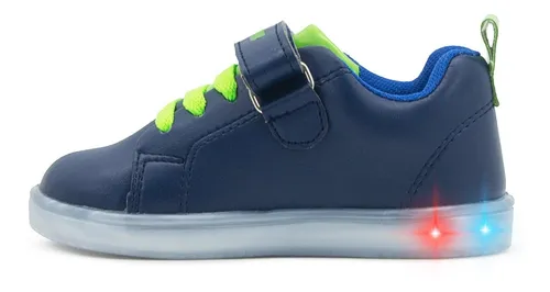 Tenis Ni o Luz Led Bubble Gummers Velcro Nimbus 14 19