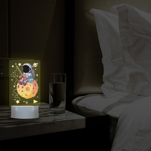 Lámpara De Mesa Led Con Luces Nocturnas Y Carga Usb, Luz