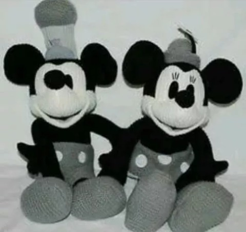 Peluche Importado Mickey Y Minnie Retro