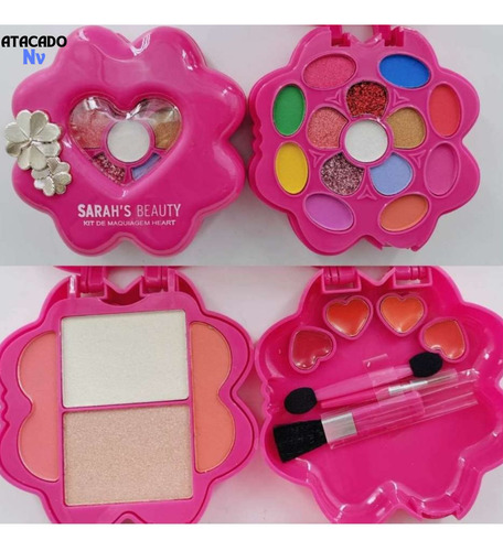 Estojo De Maquiagem Meninas De Morango Sombras, Blush, Batom