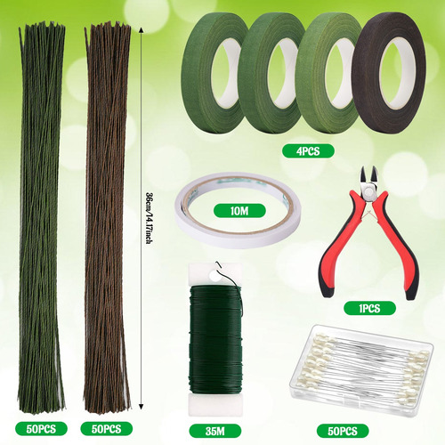Kit 108pzs Cinta Floral Kit De Arreglos Florales,hechas Mano
