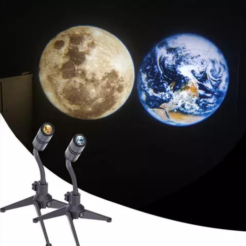 Proyector Veladora Lámpara Mesa Luz Led Tierra Luna Usb