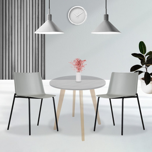 Conjunto de 4 cadeiras de jantar Mundo In Colombo Minimalist Home Chair Frame Color Metal Seat Color Grey