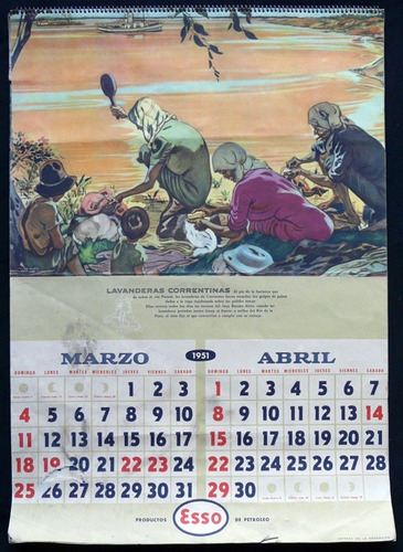 Imagen 3 de 7 de Antiguo Almanaque Esso. Año 1951 (completo). 15008