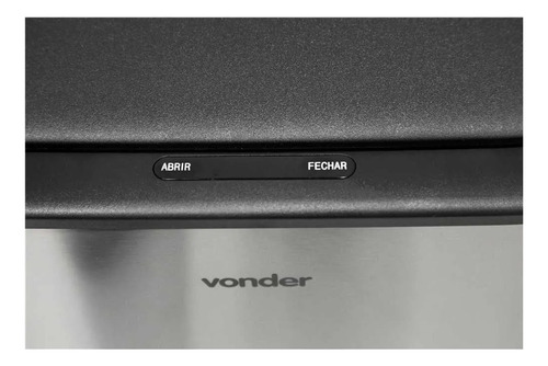 Lixeira 55lt Inox Vonder Abertura E Fechamento Automatico Cor Cinza