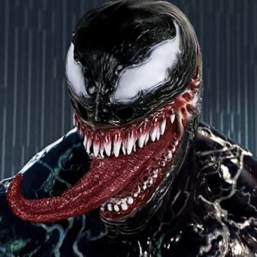 Máscara Venom Long Lengua Cosplay Latex X