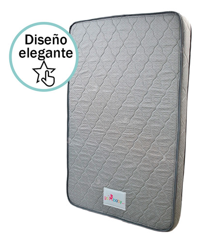 Colchón Universal Jackard Para Cuna, Corral 105x70 Gris
