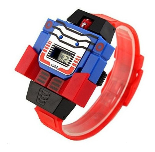 Vigoroso Niños Niños Niños Digital Pu Reloj Transformers