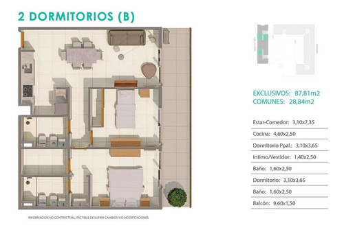 Imagen 8 de 11 de Único Golf, Departamentos De 1, 2 Y 3 Dormitorios Con Amenities