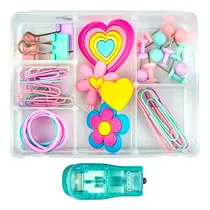 Comprar Papelaria Fofa Kit Caixa Com Mini Estilete Clips Criativo
