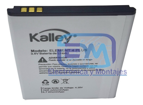 Batería Para Celular Kalley Element 4 Blanco Nuevo Original 