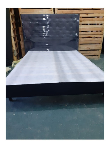 Imagen 5 de 9 de Base De Sommier Cama 2 Plazas 140x190 Box Colores Ecocuero