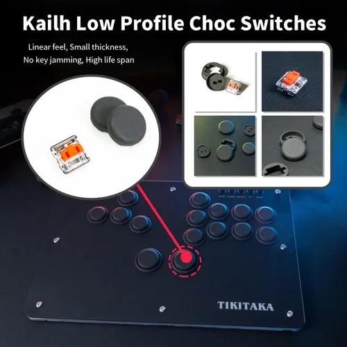Controlador Arcade Tikitaka S15b-n Con Botones De Nylon