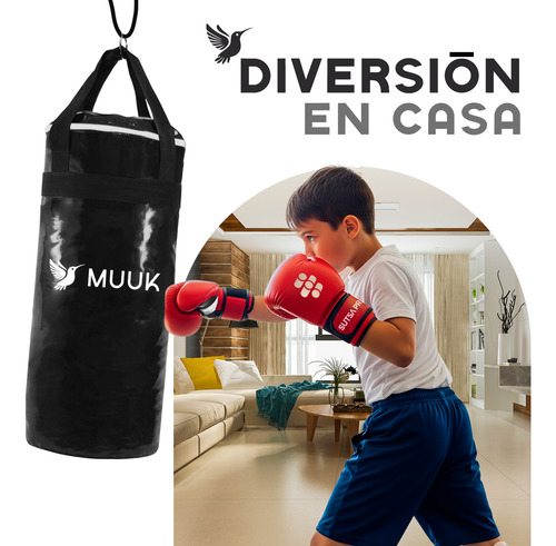 Costal De Boxeo Saco Infantil Negro