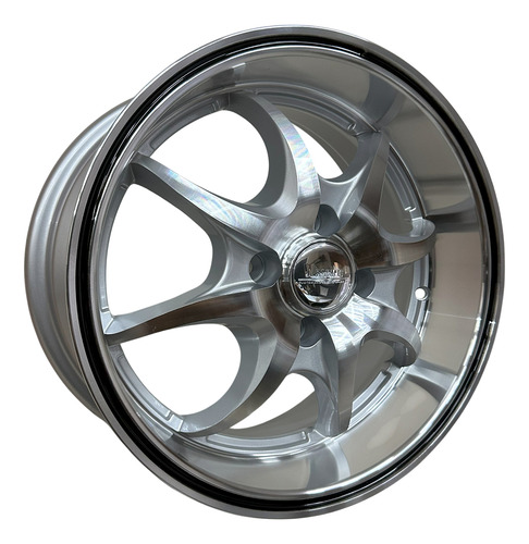 Llanta Deportiva Bk176 R13 4x100 Chevrolet Renault Toyota Vw Diamantado Linea Negra