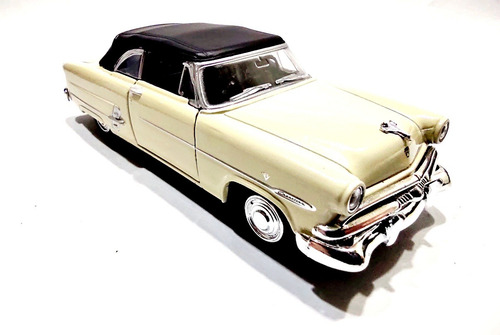 Auto Ford Crestline Sunliner 53 Coleccion 1:36 Metal Diecast Crema