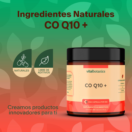 Coq10 Aborb + 60 Cápsulas. Suplemento A Base De Coenzima Q10