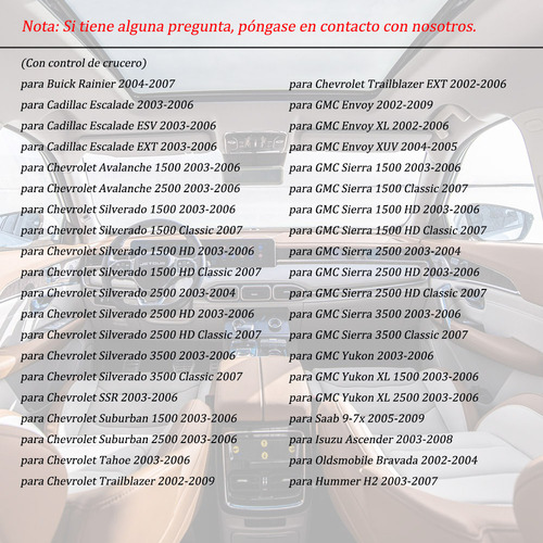 Palanca Luces Direccionales Para Chevrolet Tahoe 2003-2006