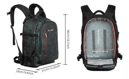 Imagen 3 de 7 de Mochila Fotográfica K&f Concept Kf13.119