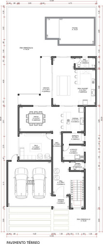 Imagem 5 de 8 de Planta De Casa 3 Quartos - Projeto Arquitetônico Completo