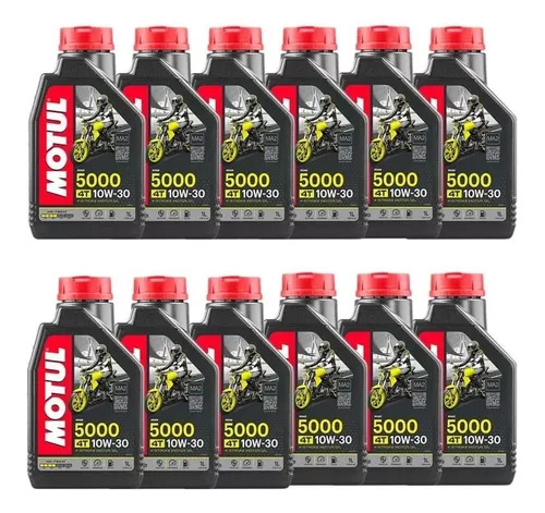 Kit 12 Litros Motul 5000 10w30 Honda Cb500x Semi Sintético