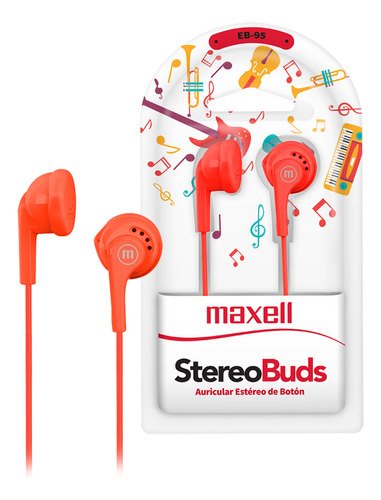 Audifono Eb-95 Maxell Trs 3.5mm Stereo Buds In-ear