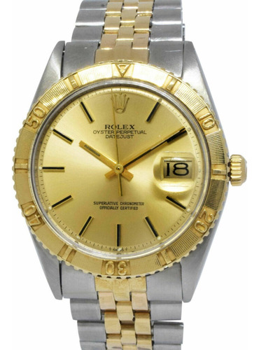 Bisel De Oro 14k Para Rolex Datejust Thunderbird Ref 1625