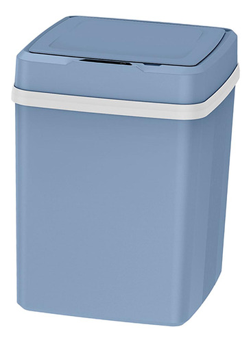 Papelera Automática De 12 Litros, Cesta De Basura Azul