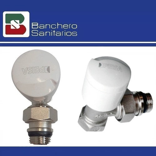 Imagen 3 de 5 de Kit Válvula Y Detentor Escuadra Peisa Radiador Calefacción