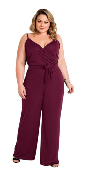 Macacão Longo Feminino Plus Size Roupa Para Festa Casamento | Parcelamento sem juros Macacão Longo Feminino Plus Size Roupa Para Festa Casamento | Parcelamento sem juros