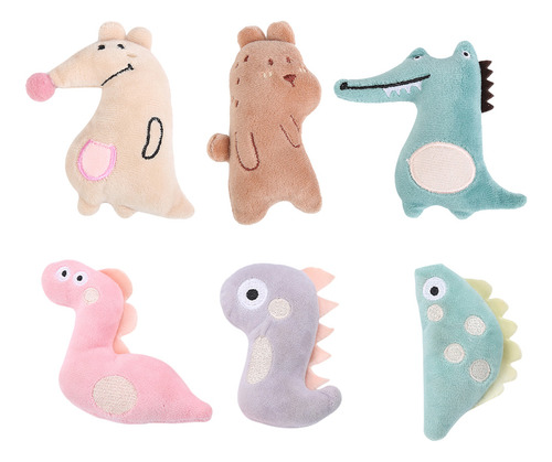 6 Juguetes De Peluche Realistas Para Mascotas Y Gatos, Minij