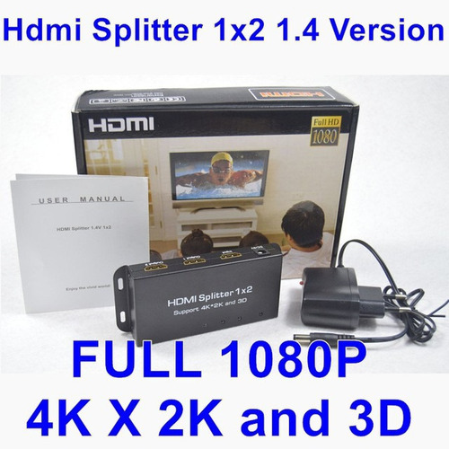 Imagen 2 de 3 de Splitter Hdmi Para Distribuir Imagen Y Sonido 3d 4k
