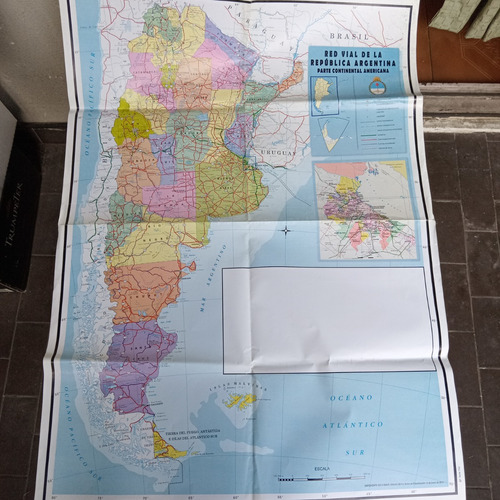 Mapa Red Vial Republica Argentina Parte Continental American