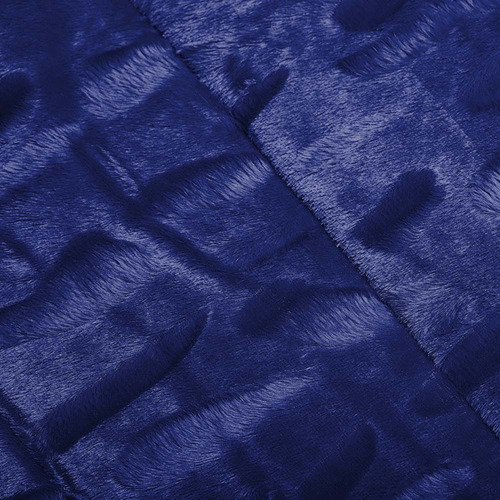 Edredon Mink Marino King Size Navy Color Azul Diseño de la tela Liso