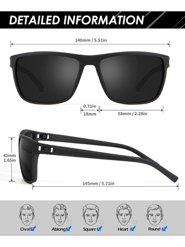 Anyluv Gafas De Sol Polarizadas Para Hombres Y Mujeres, Gafa