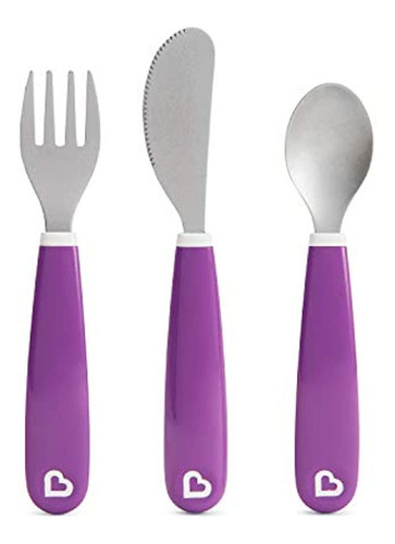 Juego De Tenedor, Cuchillo Y Cuchara, Color Morado