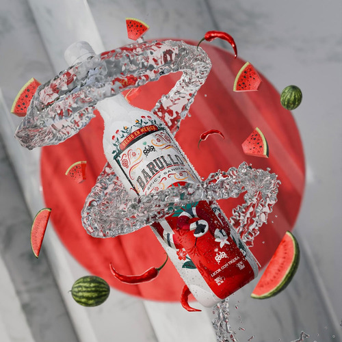Pack De 4 Licor Con Tequila Barullo Sandía Spicy 750 Ml