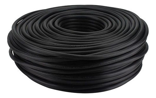 Cable Uso Rudo Antiflama 2x12 Awg Rollo 100 Metros Keer 4021 Color De La Cubierta Negro