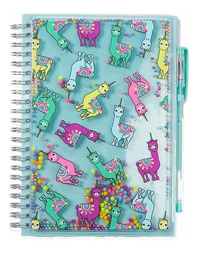 Justice For Girls Aqua Llamacorn Shaky Journal Diary