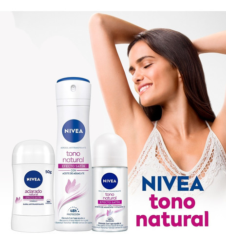 Antitranspirante En Roll On Nivea Aclarado Efecto Satín 50ml