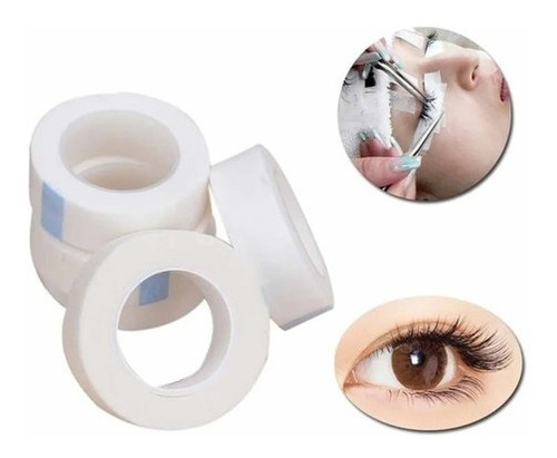5 Fitas De Micropore Branca Extensão Alongamento Cílios